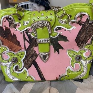 Pink camo purse